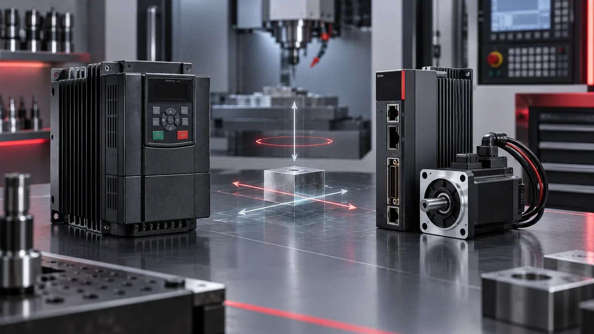 اینورتر یا سروو درایو برای CNC؛ مقایسه سیستم‌های کنترل موتور
